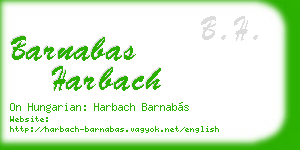 barnabas harbach business card